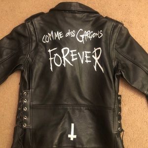 Genuine custom leather moto jacket